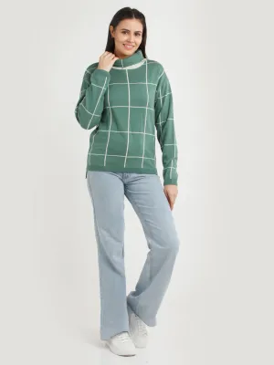 Off White Checked Sweater