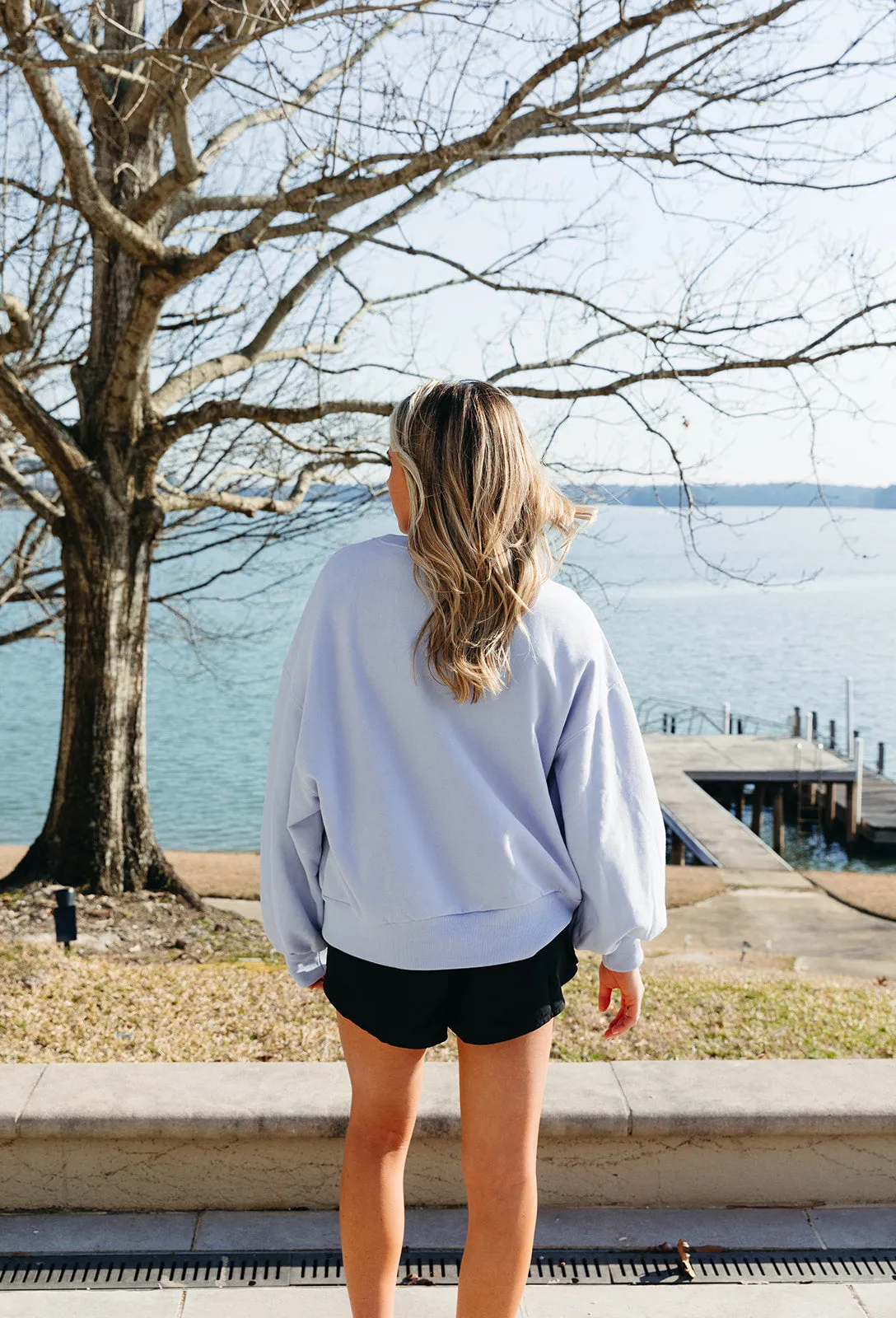 On The Go Oversized Sweatshirt - Lt Blue