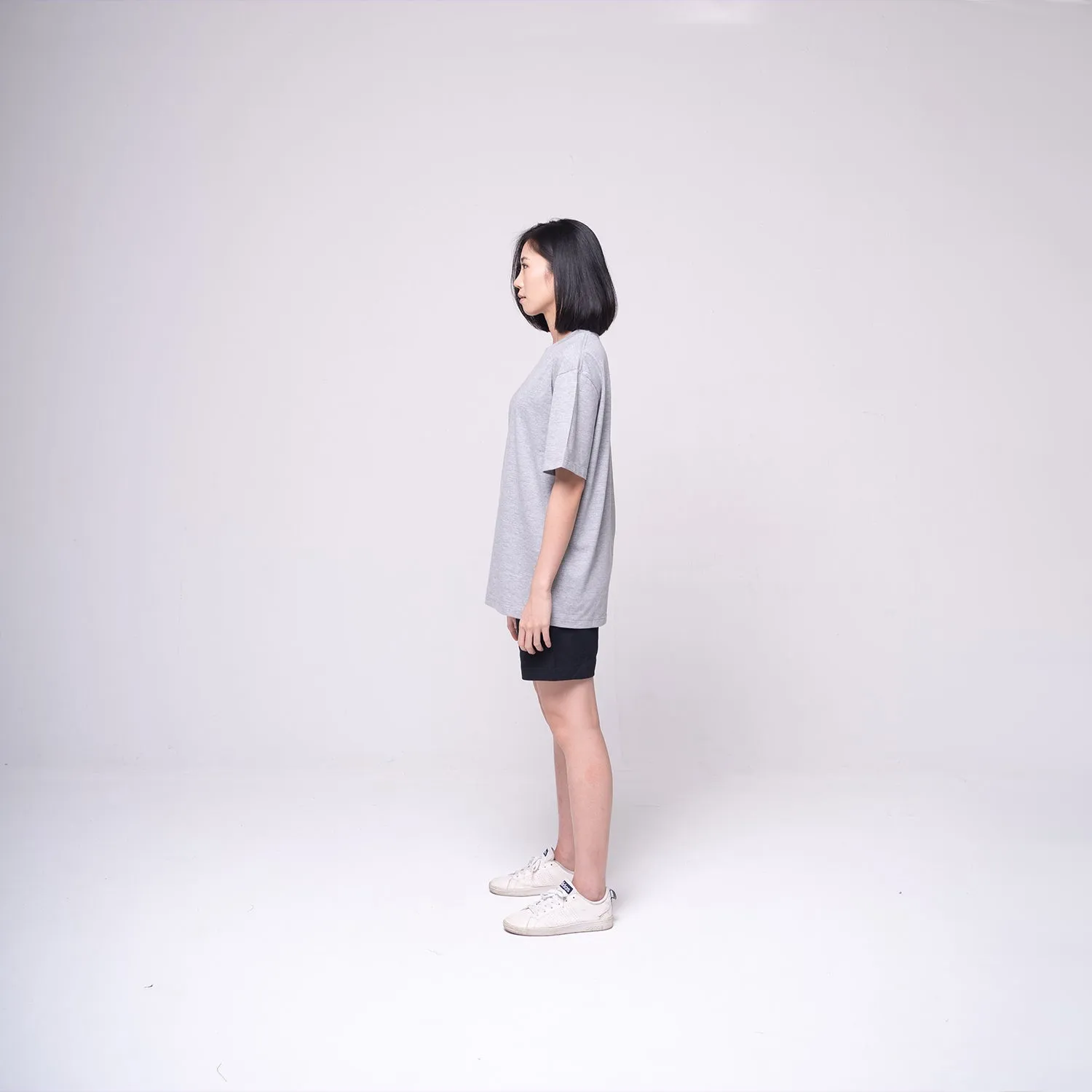 Oversized Basic T-shirt Light Grey