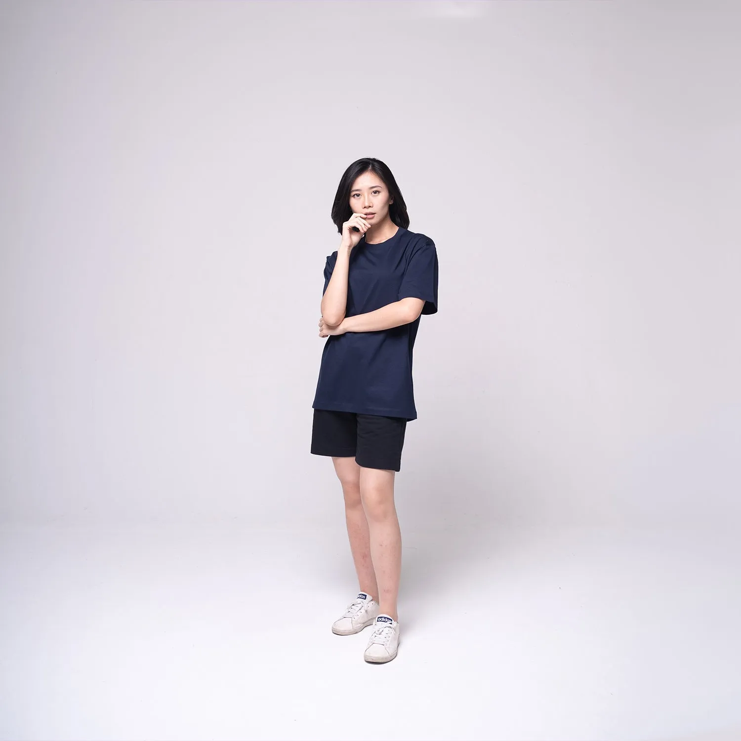 Oversized Basic T-shirt Navy