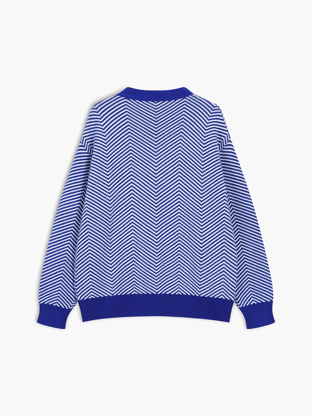 Oversized Charming Herringbone Cardigan
