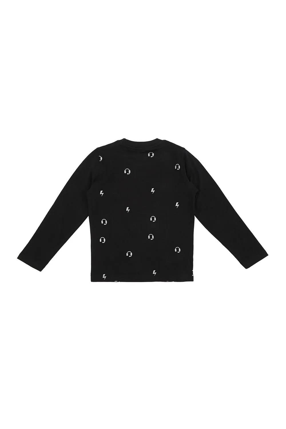 Pantaloons Junior Graphic Print Black T-Shirt