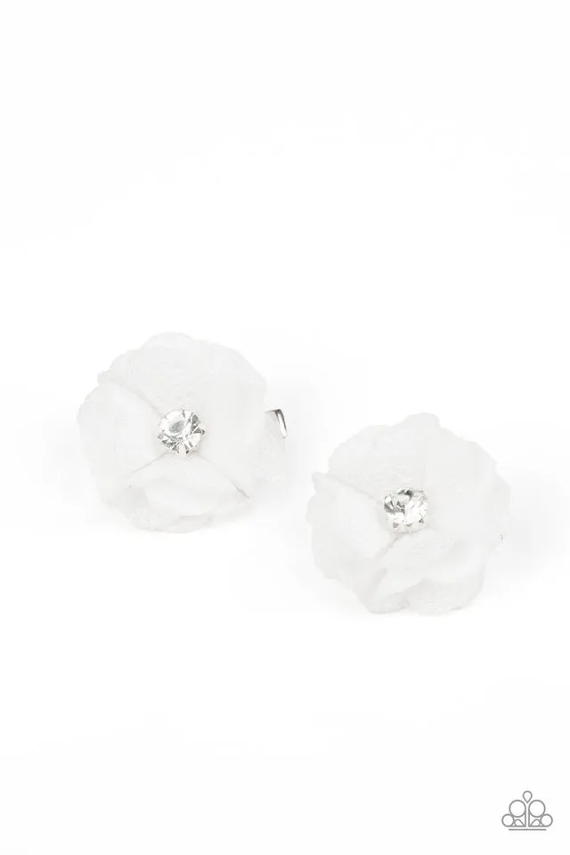 Paparazzi Hair Accessories ~ Watch Me Bloom - White