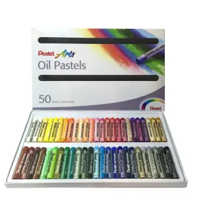 Pentel Arts Oil Pastels Colour - Set of 50 Sticks