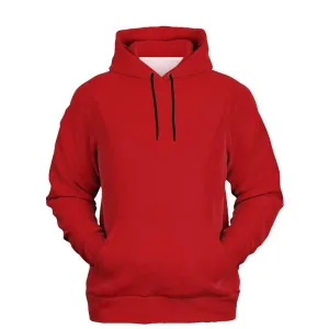 Plain Red Hoodie | Unisex | with PLUS sizes | C0M100Y100K30