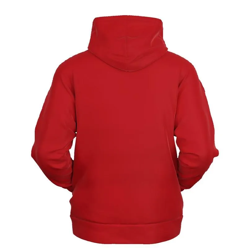 Plain Red Hoodie | Unisex | with PLUS sizes | C0M100Y100K30