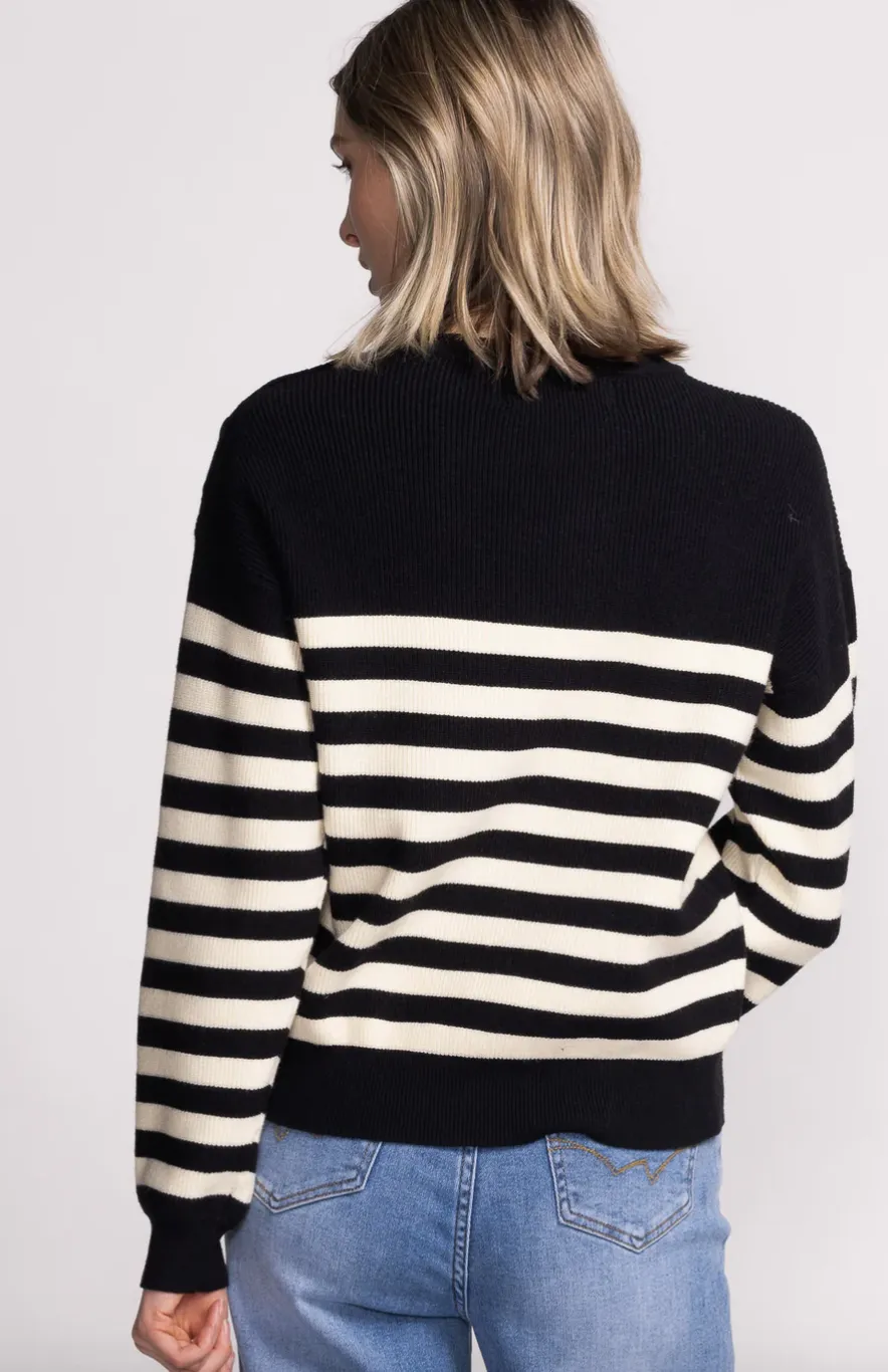 PM Black & White Stripe Sweater