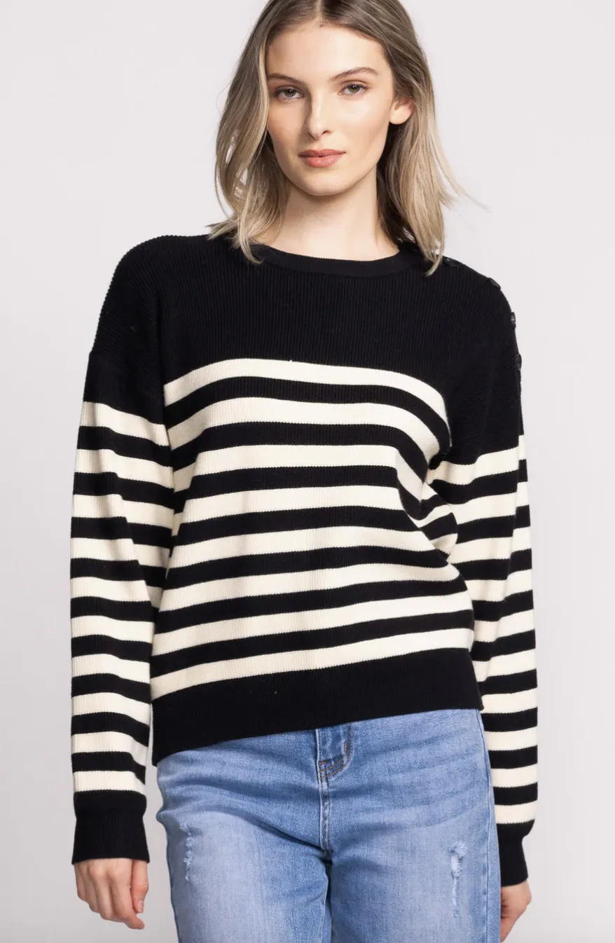 PM Black & White Stripe Sweater