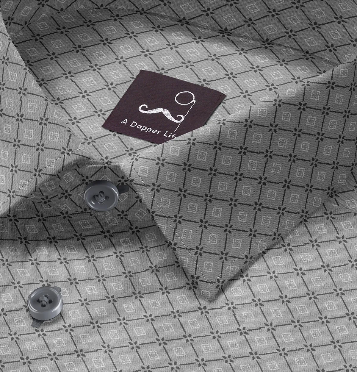 Pure Cotton - Long Sleeve - Cool Gray Mosaic
