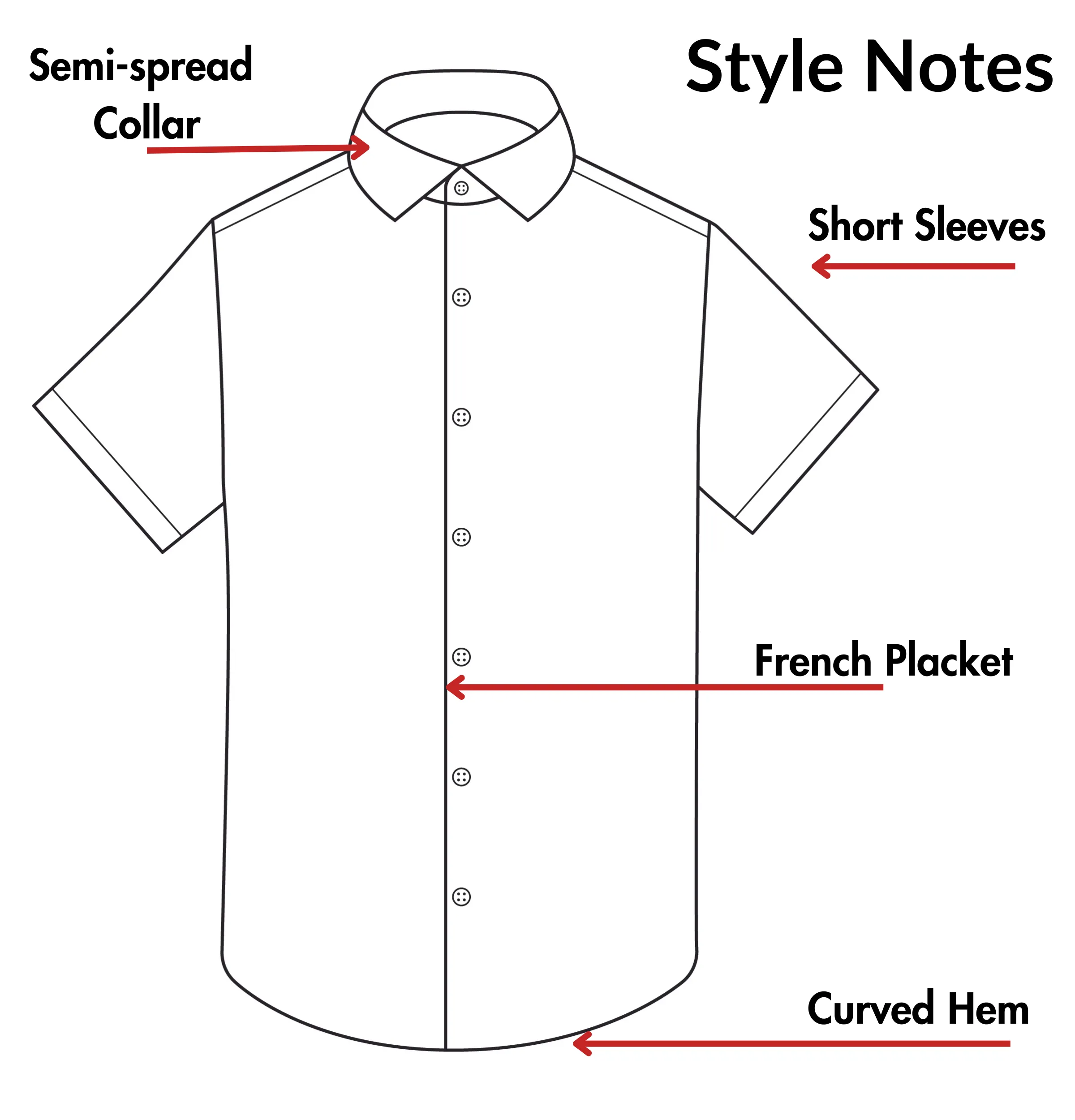 Pure Cotton - Semi-Spread Collar - Short Sleeve - Light Gray Floral Maze