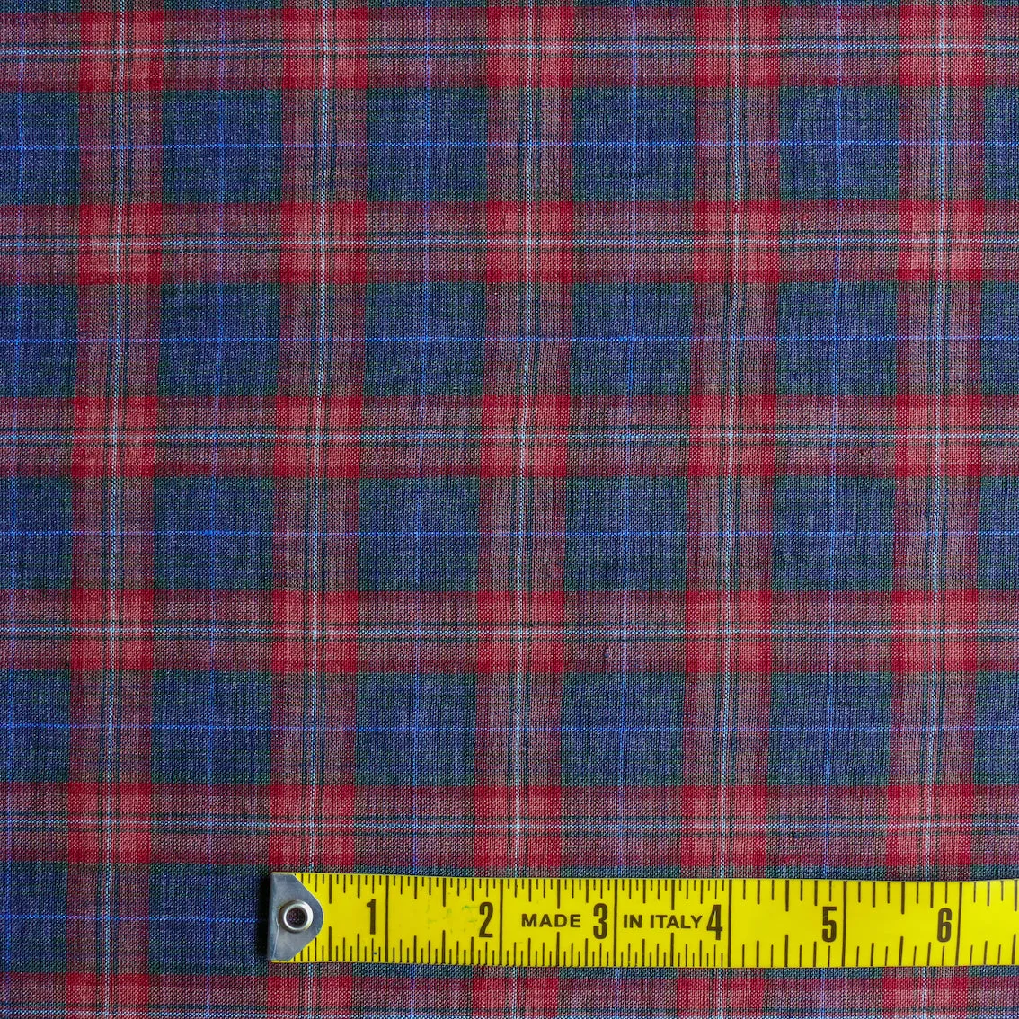 Quadri Rosso Check Linen