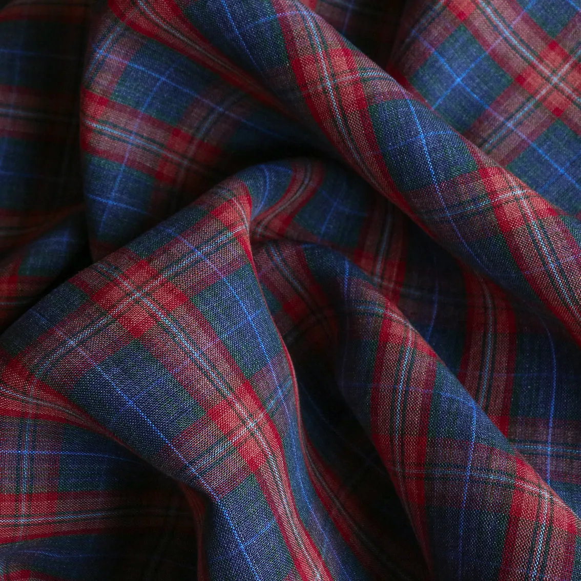Quadri Rosso Check Linen