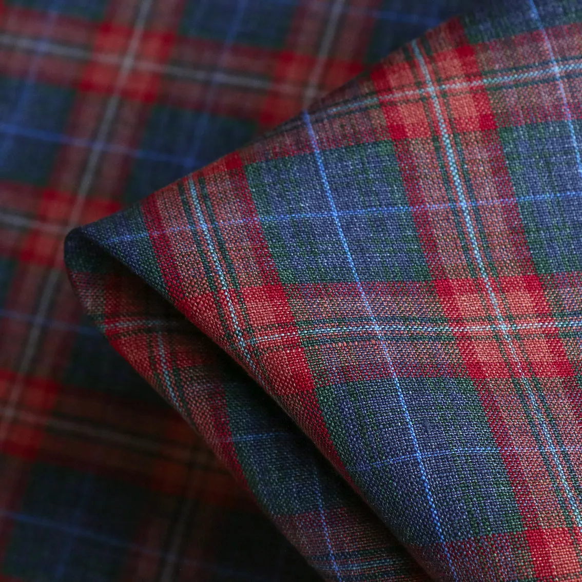Quadri Rosso Check Linen