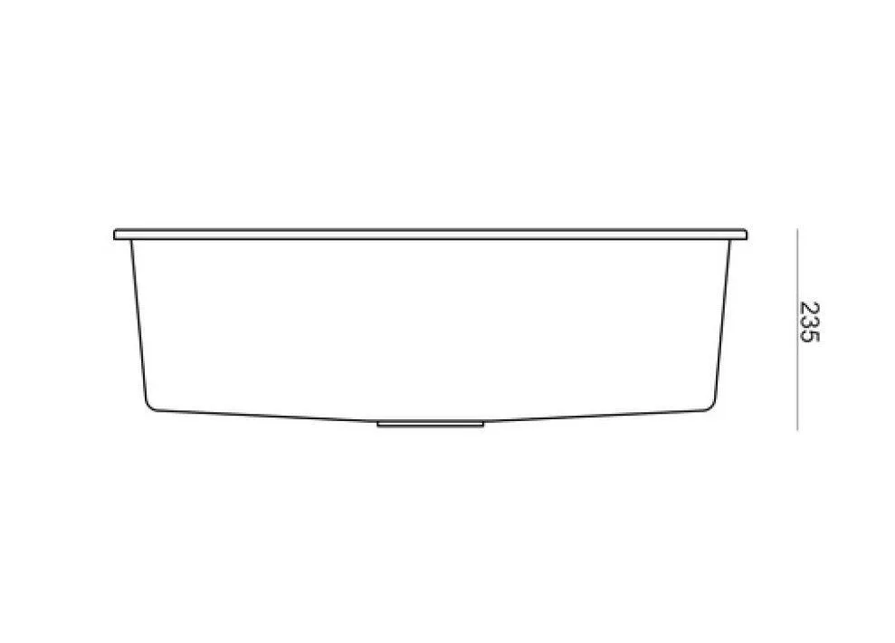 Quadron Logan 110 Pure Carbon, topmount or undermount sink