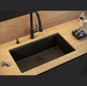 Quadron Logan 110 Pure Carbon, topmount or undermount sink