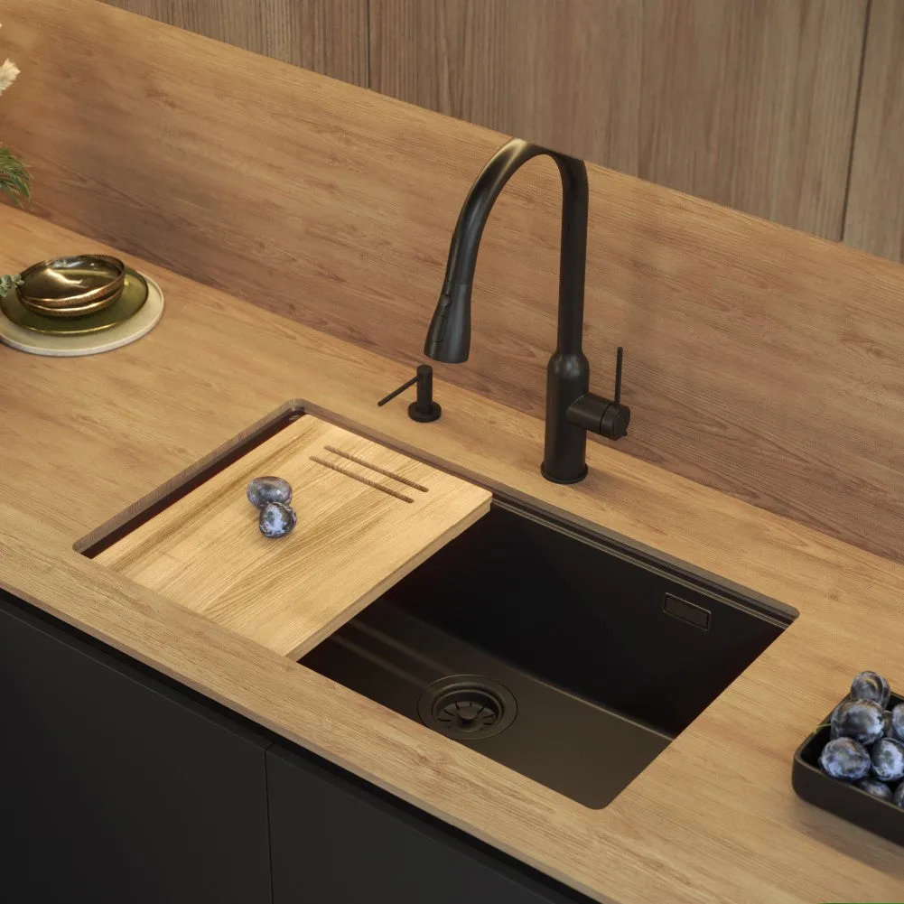 Quadron Logan 110 Pure Carbon, topmount or undermount sink