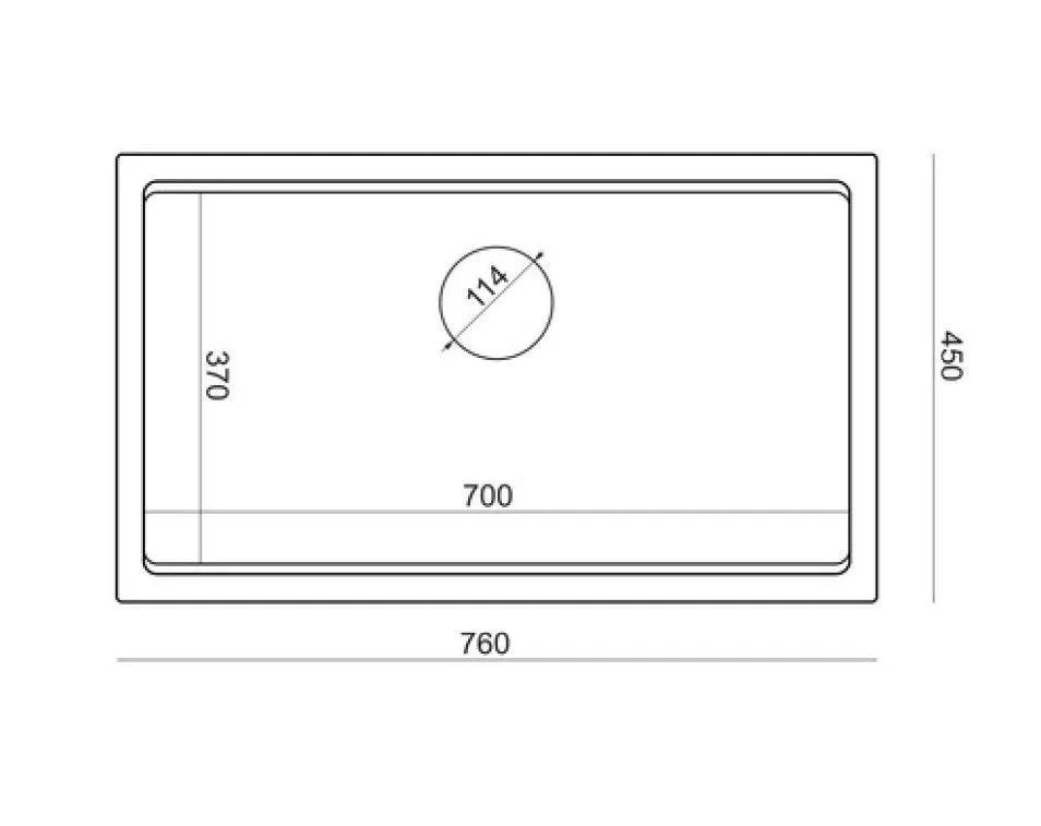 Quadron Logan 110 Pure Carbon, topmount or undermount sink