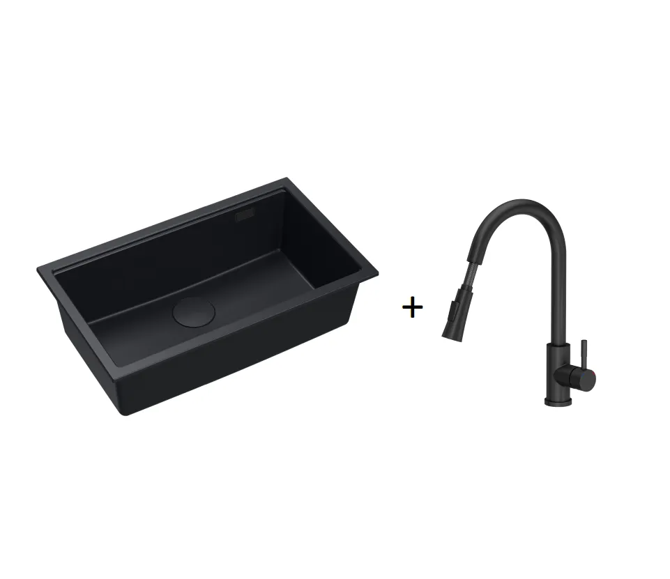 Quadron Logan 110 Pure Carbon, topmount or undermount sink