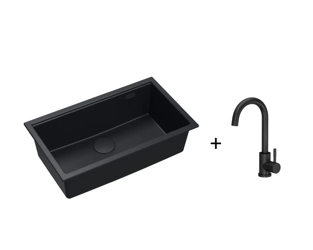 Quadron Logan 110 Pure Carbon, topmount or undermount sink