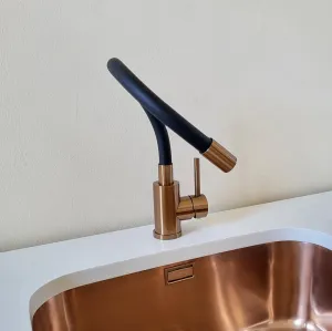 Quadron Maggie Stretch Mix&match kitchen tap, Black and Copper