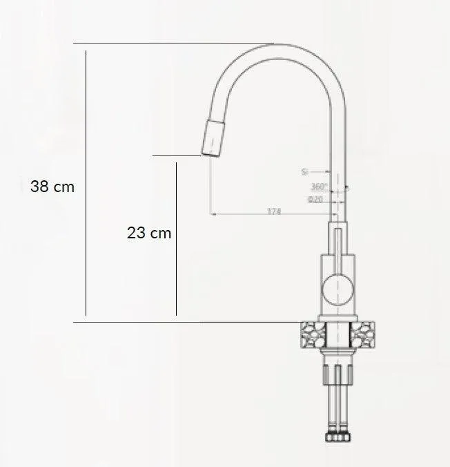 Quadron Maggie Stretch Mix&match kitchen tap, Black and Copper