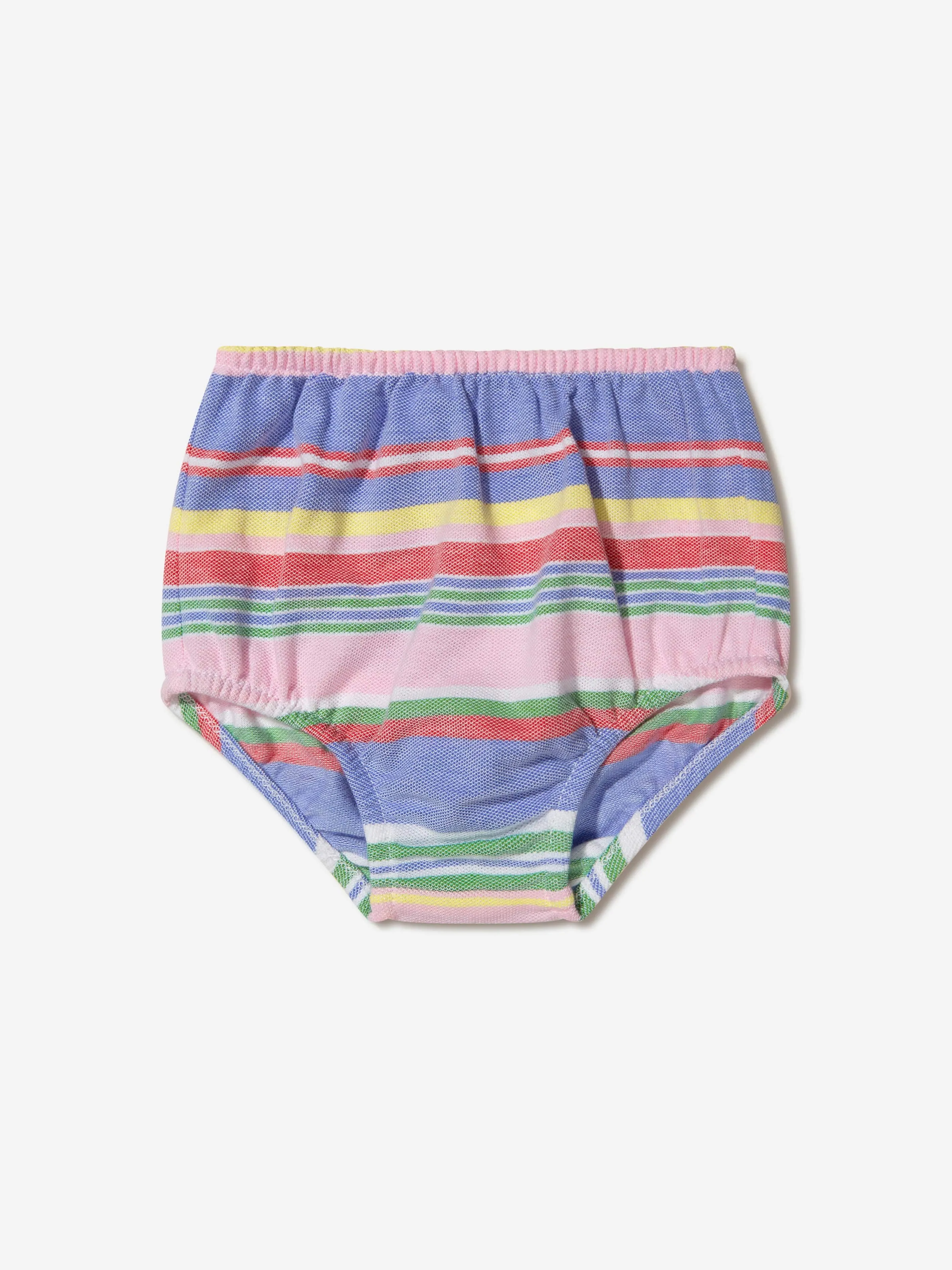 Ralph Lauren Baby Girls Striped Dress With Knickers in Multicolour