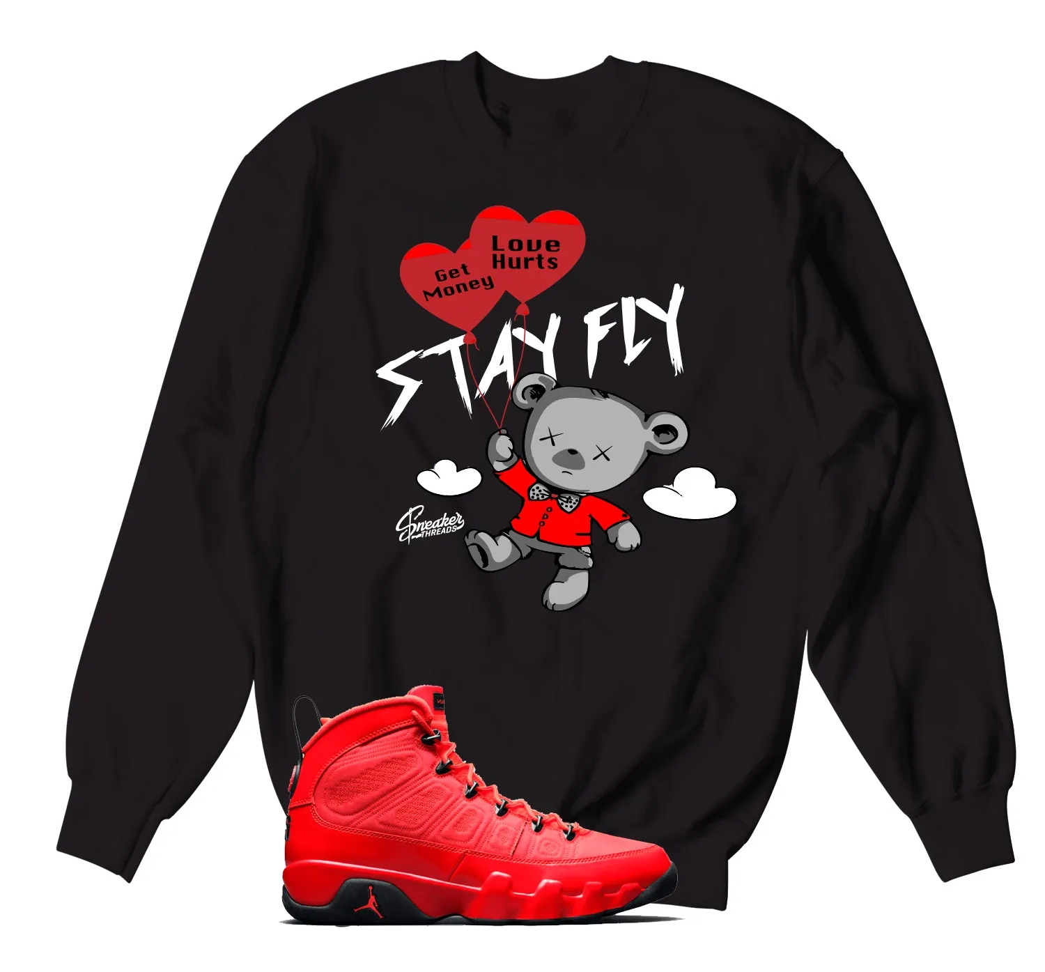 Retro 9 Chile Red Money Over Love