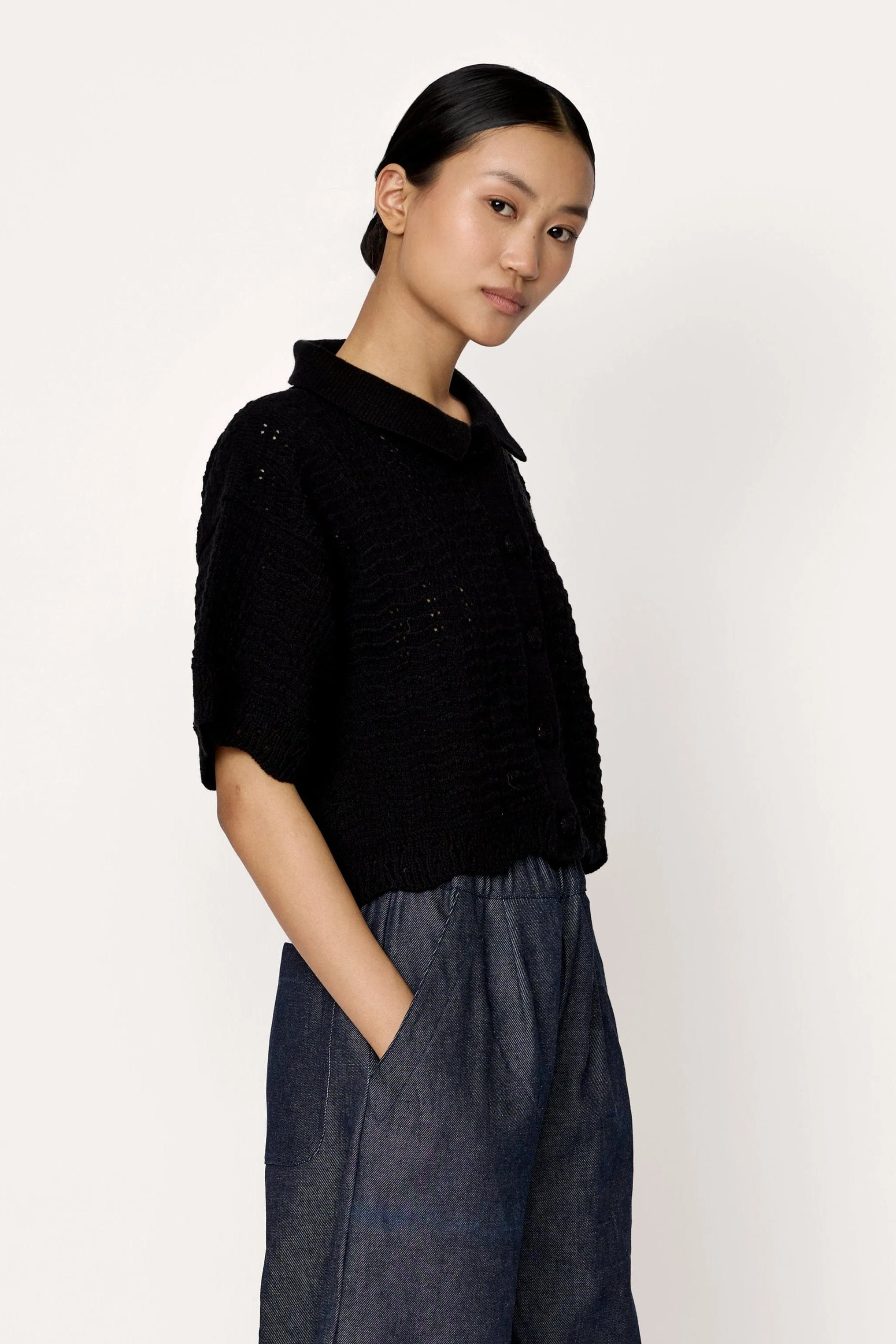 Roma Crochet Top - Black