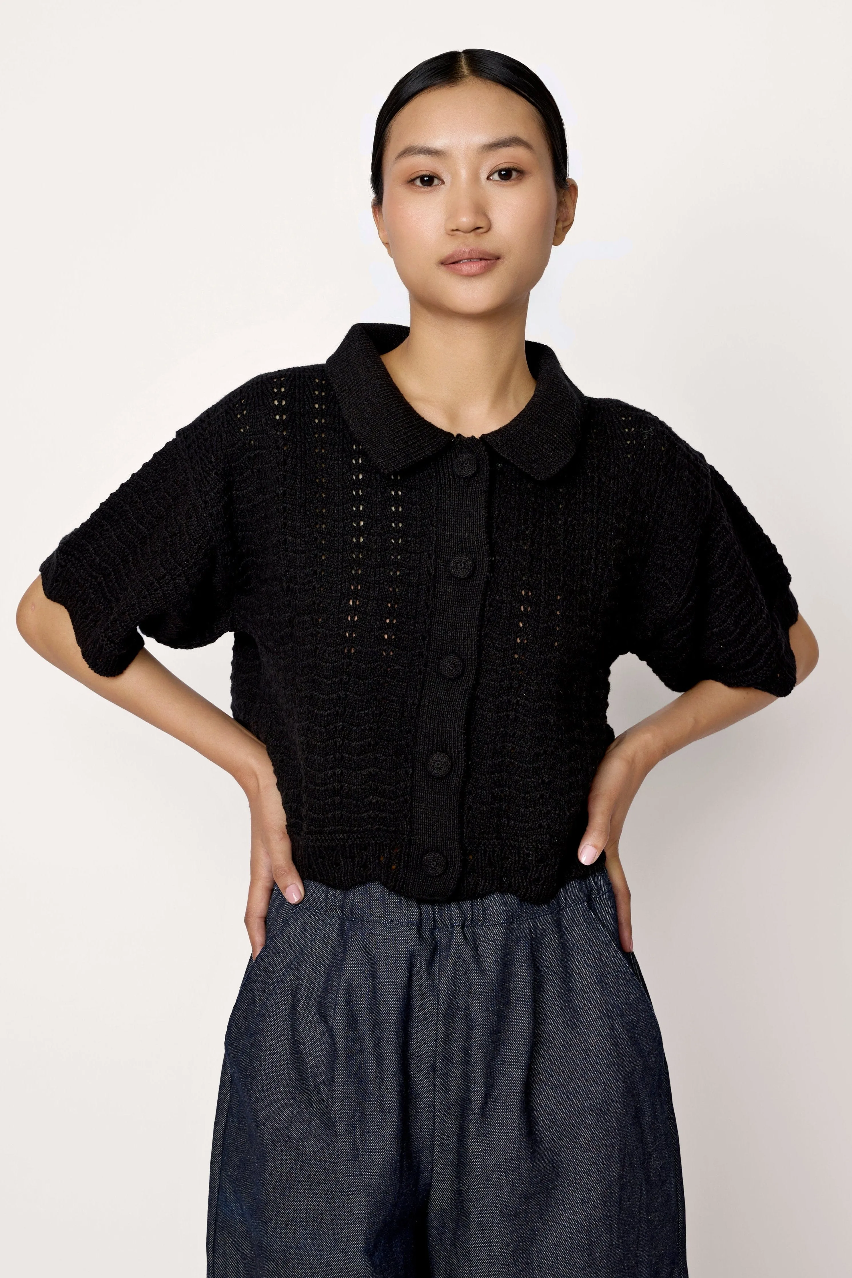 Roma Crochet Top - Black
