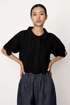 Roma Crochet Top - Black