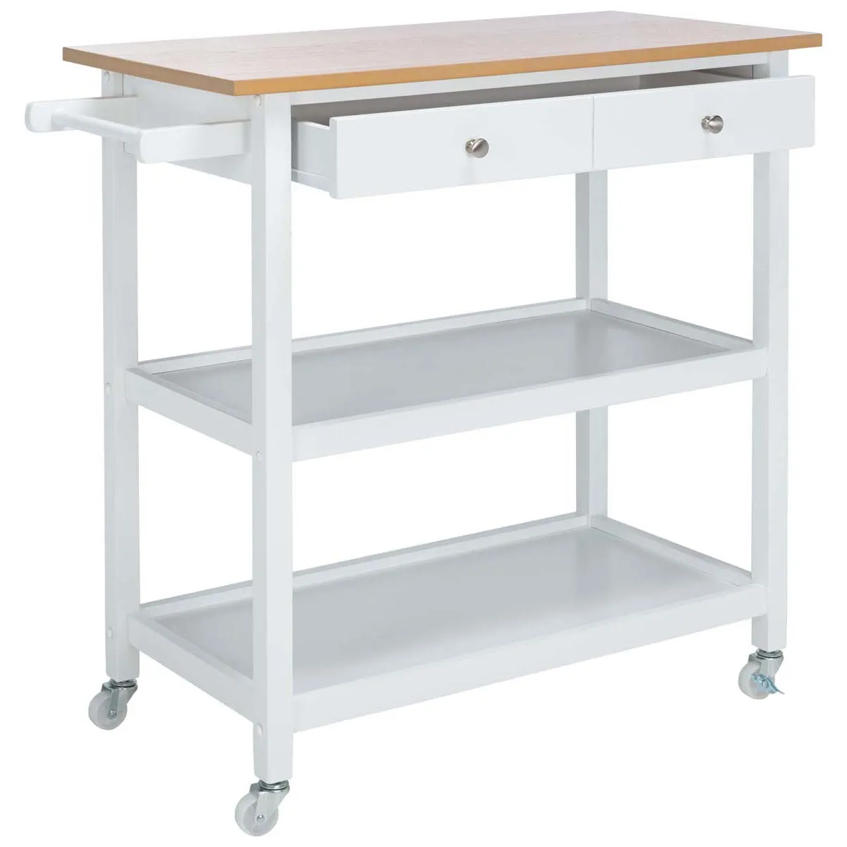 Safavieh Cohyn 2 Drawer 2 Shelf Kitchen Cart , KCH1401