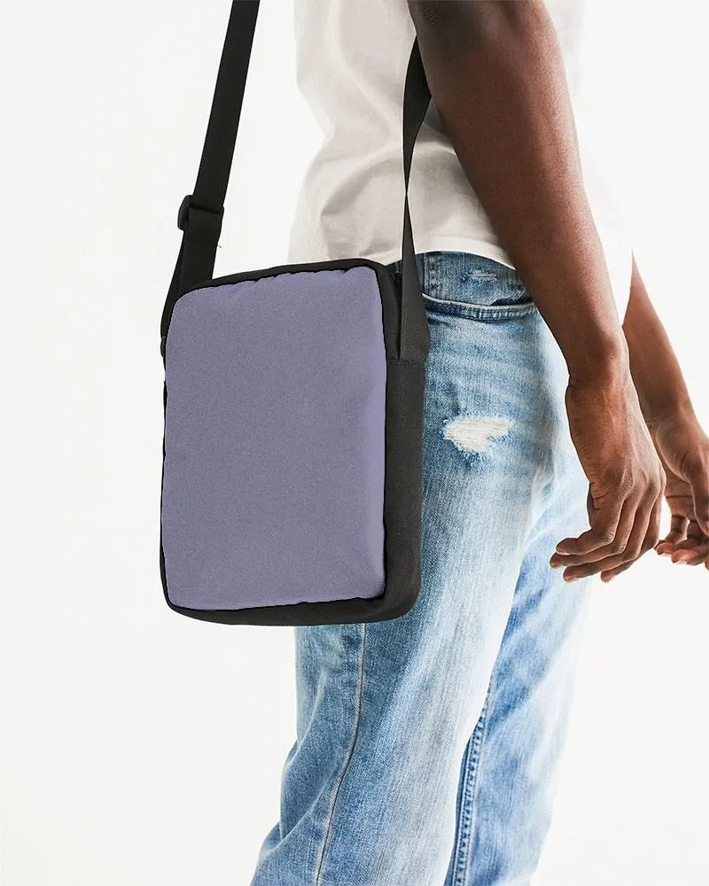 Shaded Pale Pastel Blue Gray Messenger Pouch | C30M30Y0K30