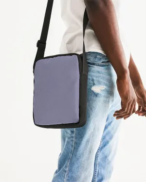 Shaded Pale Pastel Blue Gray Messenger Pouch | C30M30Y0K30
