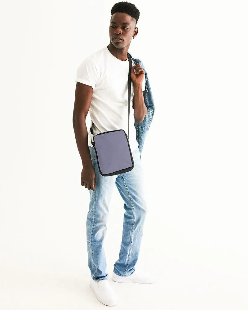 Shaded Pale Pastel Blue Gray Messenger Pouch | C30M30Y0K30