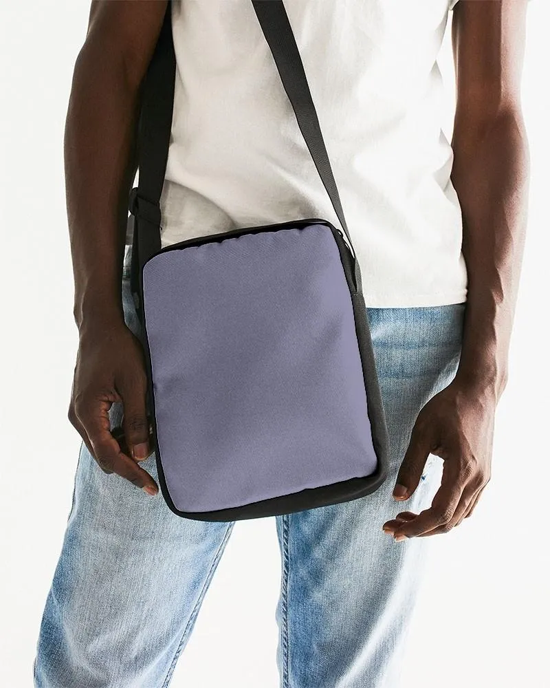 Shaded Pale Pastel Blue Gray Messenger Pouch | C30M30Y0K30