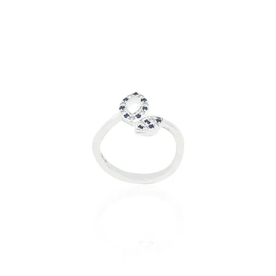 Silver Royal Blue Dual Glimpse Ring