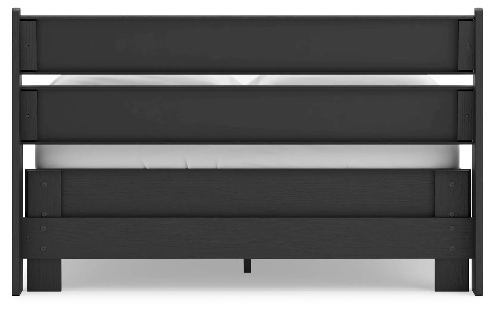 Socalle Full Panel Platform Bed with Dresser and Chest in Black