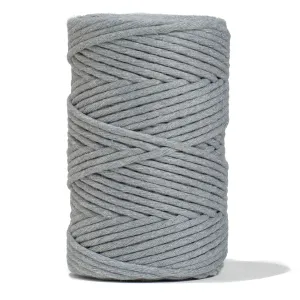 SOFT COTTON CORD ZERO WASTE 4 MM - 1 SINGLE STRAND - STONE GRAY COLOR
