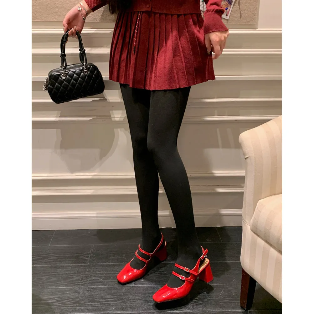 Solid Color Pantyhose With Feet Stepping Feet Leggings