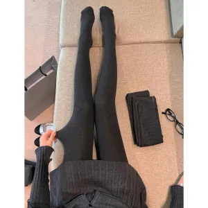 Solid Color Pantyhose With Feet Stepping Feet Leggings