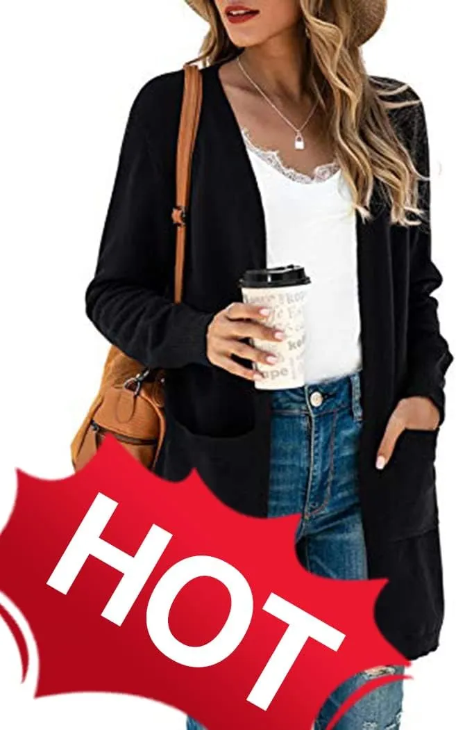 TASAMO Womens Color Block Striped Draped Kimono Cardigan Long Sleeve Open Front Casual Knit Sweaters Coat Soft Outwear