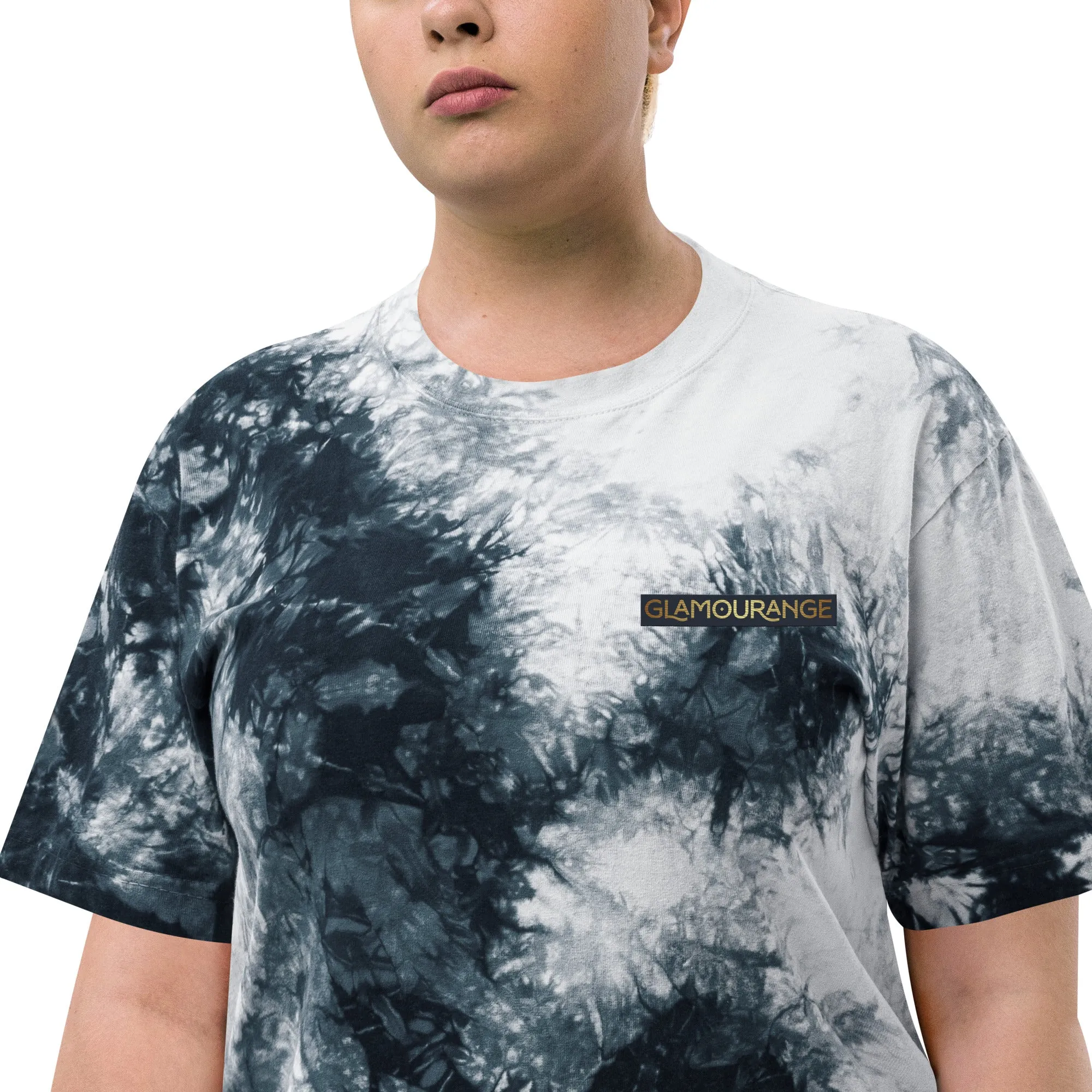 Tie Dye T-Shirt: Black & White (Glamourange Oversized Tie-Dye T-Shirts)