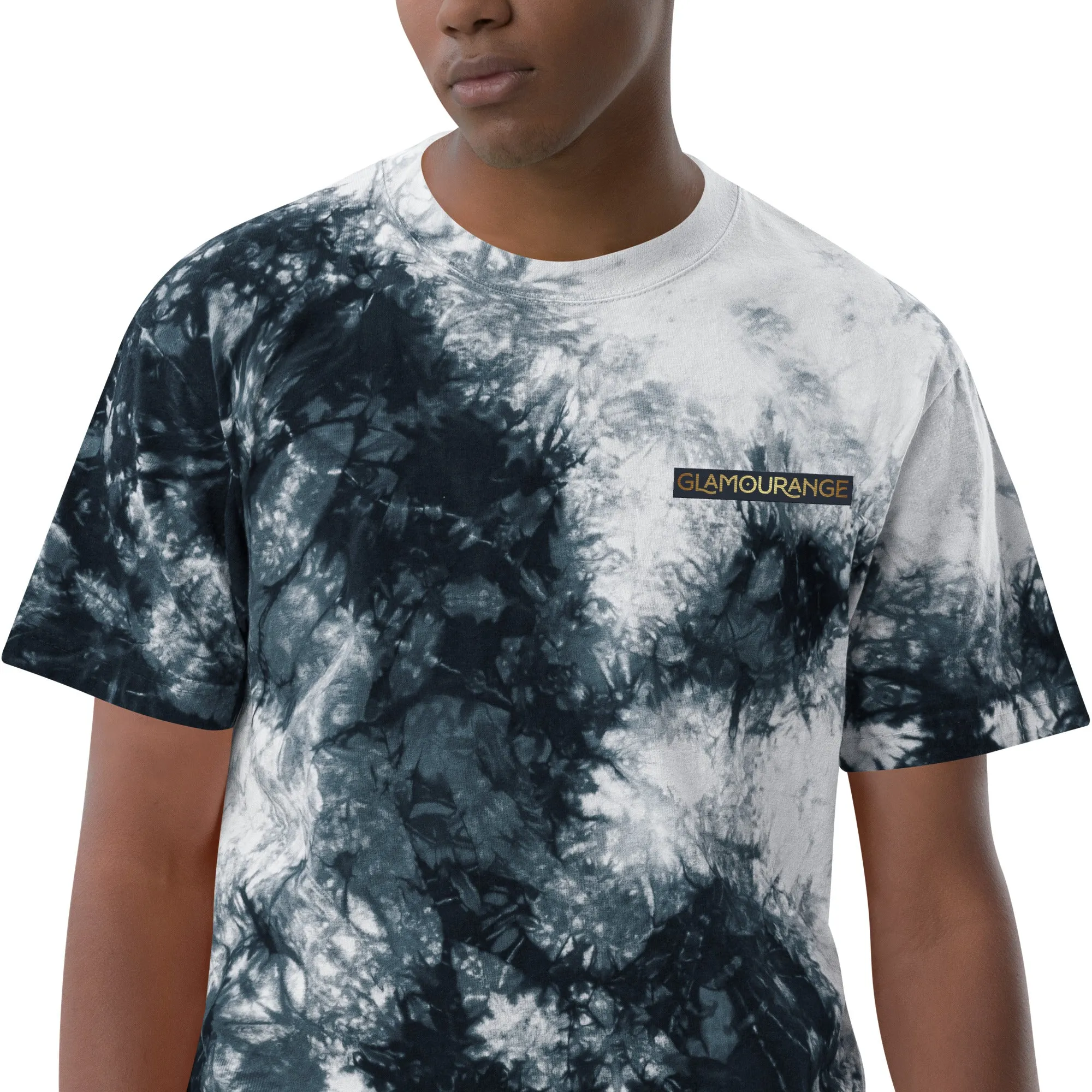 Tie Dye T-Shirt: Black & White (Glamourange Oversized Tie-Dye T-Shirts)