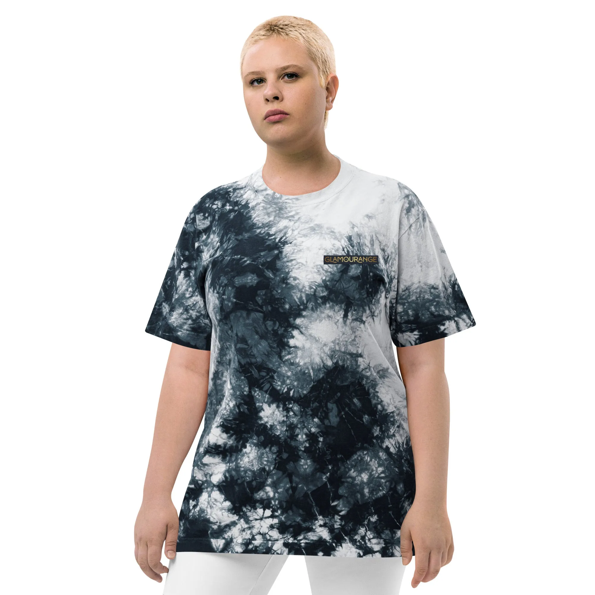 Tie Dye T-Shirt: Black & White (Glamourange Oversized Tie-Dye T-Shirts)