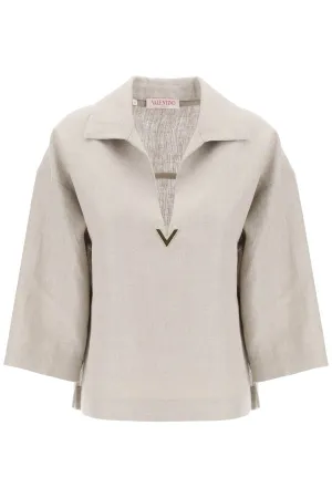 VALENTINO GARAVANI linen canvas tunic garment for