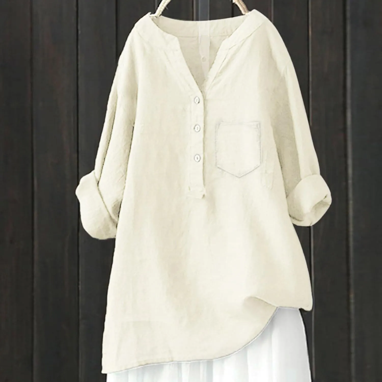 Womens Button Down Shirt Linen Button Up Shirts Sleeve Collar Casual Women's Shirt Women's Shirt White Shirt Women