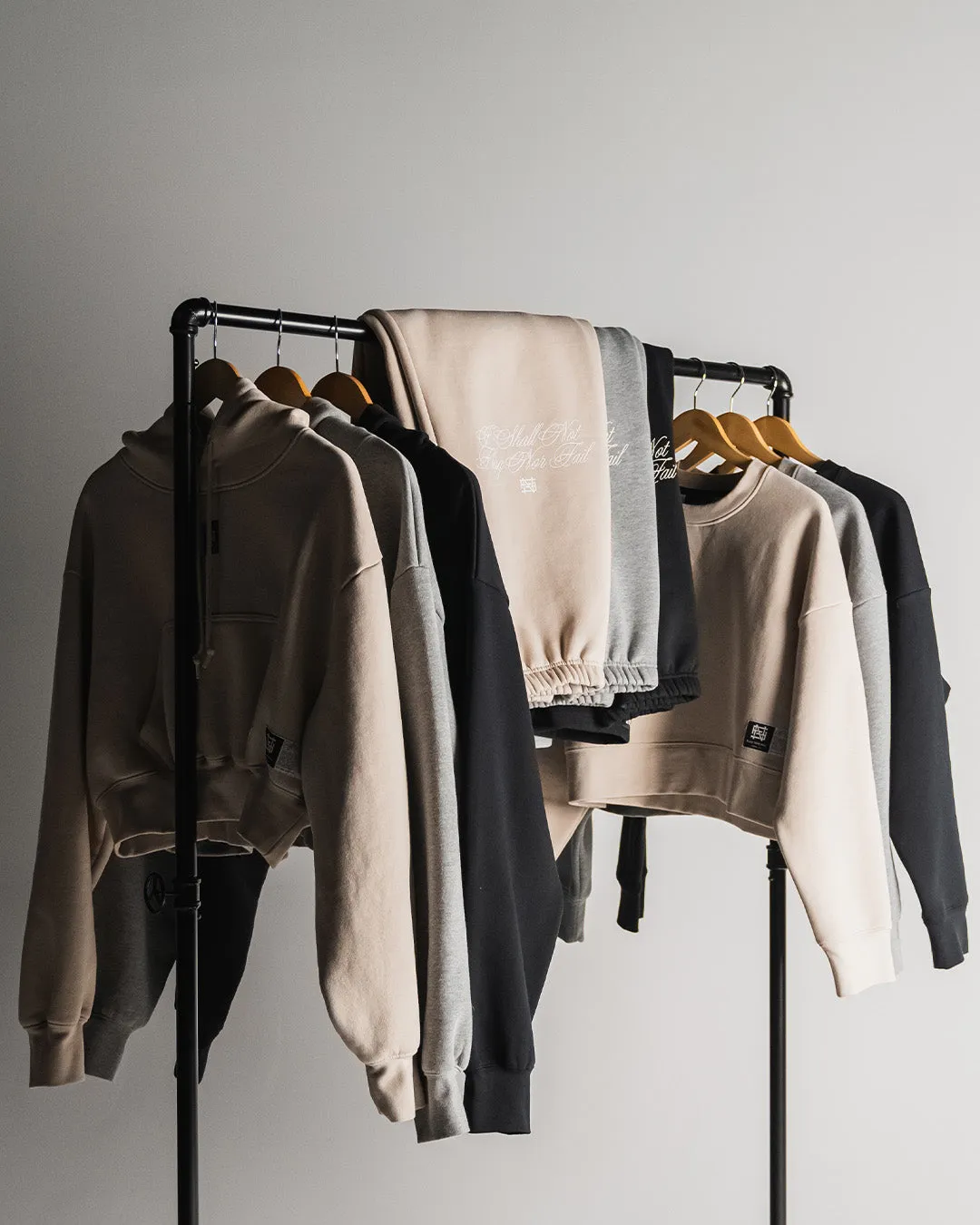WOMENS OVERSIZED CROP CREWNECK - HEATHER GREY
