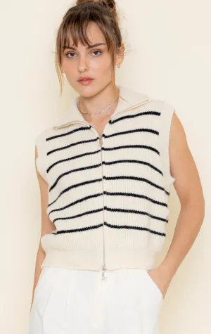 Zip Front Sweater Vest