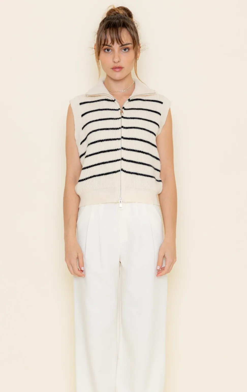 Zip Front Sweater Vest