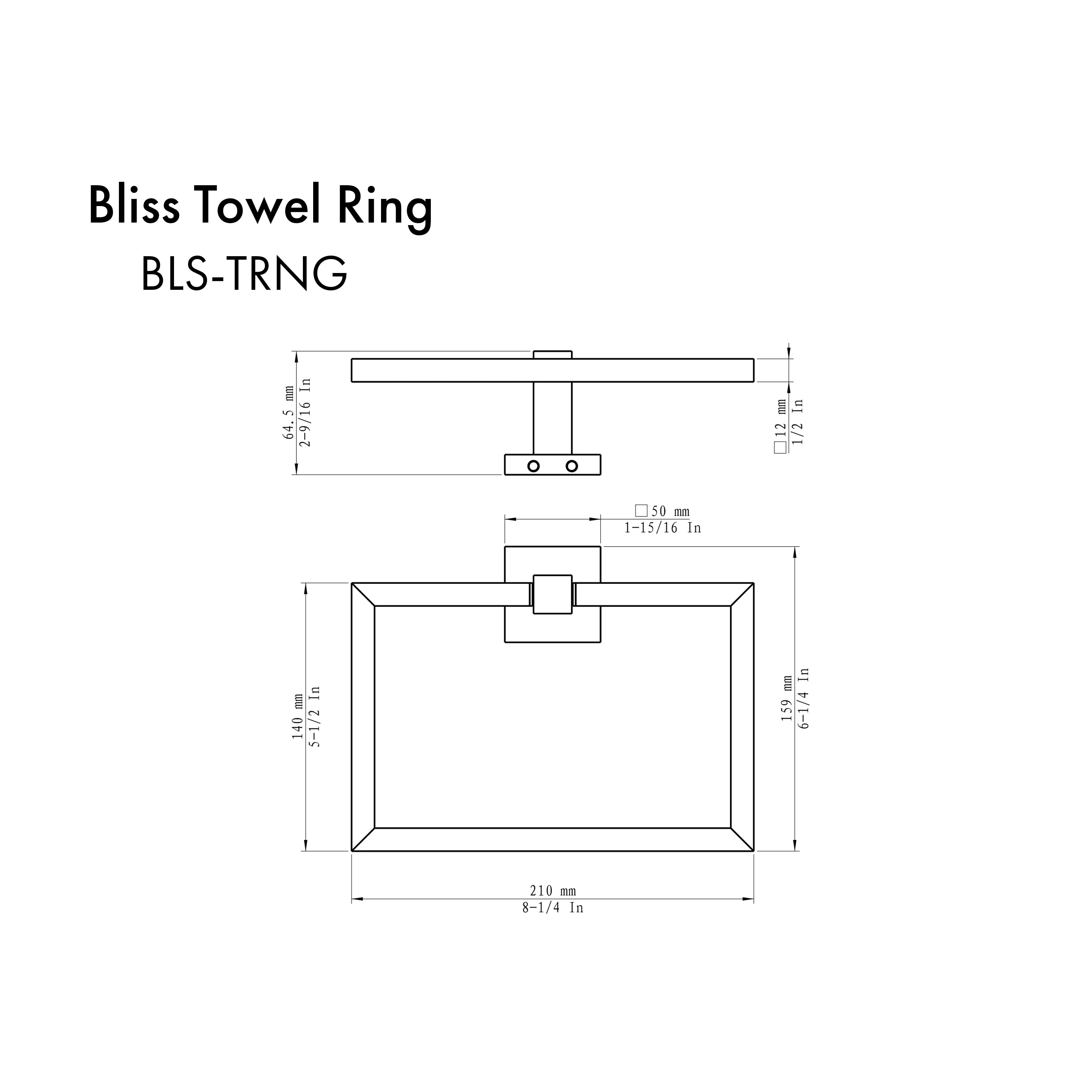 ZLINE Bliss Towel Ring in Matte Black (BLS-TRNG-MB)